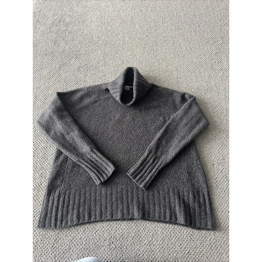 Women's GAP Wool, Alpaca Blend Roll Neck Turtleneck Chucky Sweater. XL Fisherman